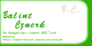 balint czmerk business card